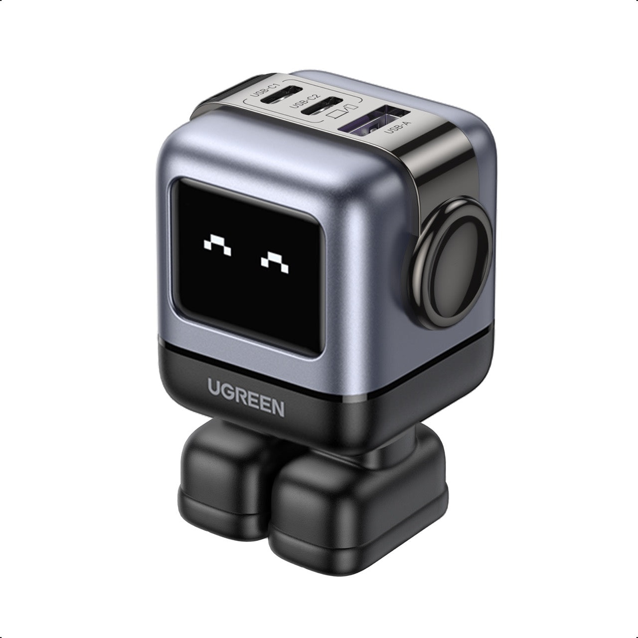 Cargador UGREEN UNO de 3 puertos de 65W - gris-1