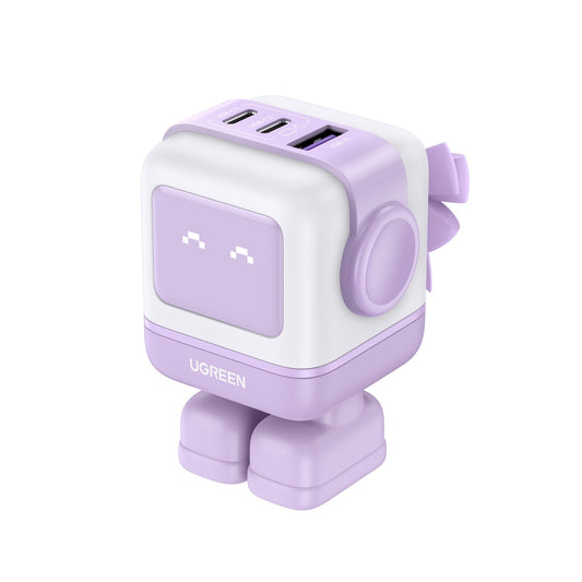Cargador UGREEN UNO de 3 puertos de 65W - lila-1