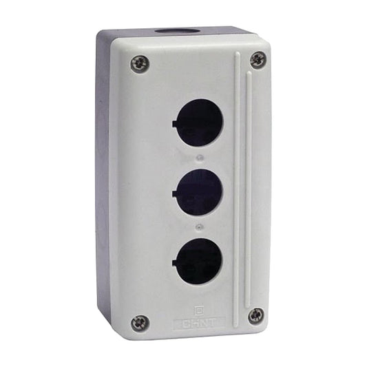 Caja Chint para pulsador de 22 mm de 3 agujeros NPH1-30-1