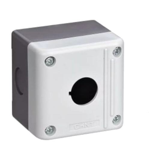 Caja Chint gris para pulsador de 22 mm de 1 agujero NPH1-10-1