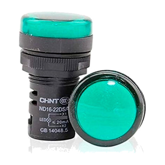 Luz piloto LED Chint verde de 22mm 220 V ND16-22DS/4-1