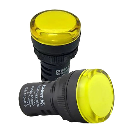 Luz piloto LED Chint amarillo de 22mm 220 V ND16-22DS/4-1