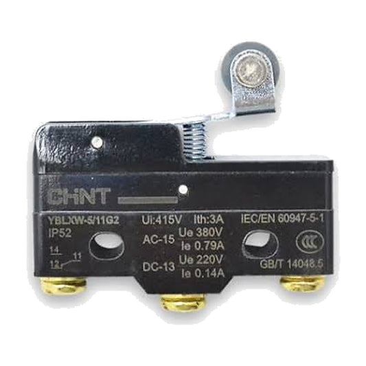 Micro switch Chint de palanca corta con rodo YBLXW-5/11G2-1