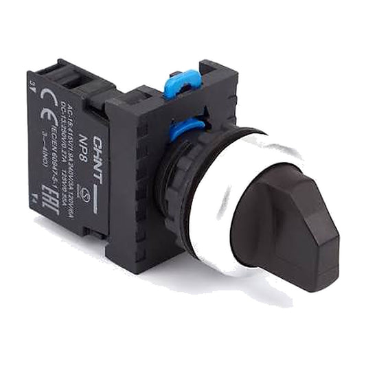 Selector Chint 2 posiciones 1NO negro de 22mm NP8-10X/212-1