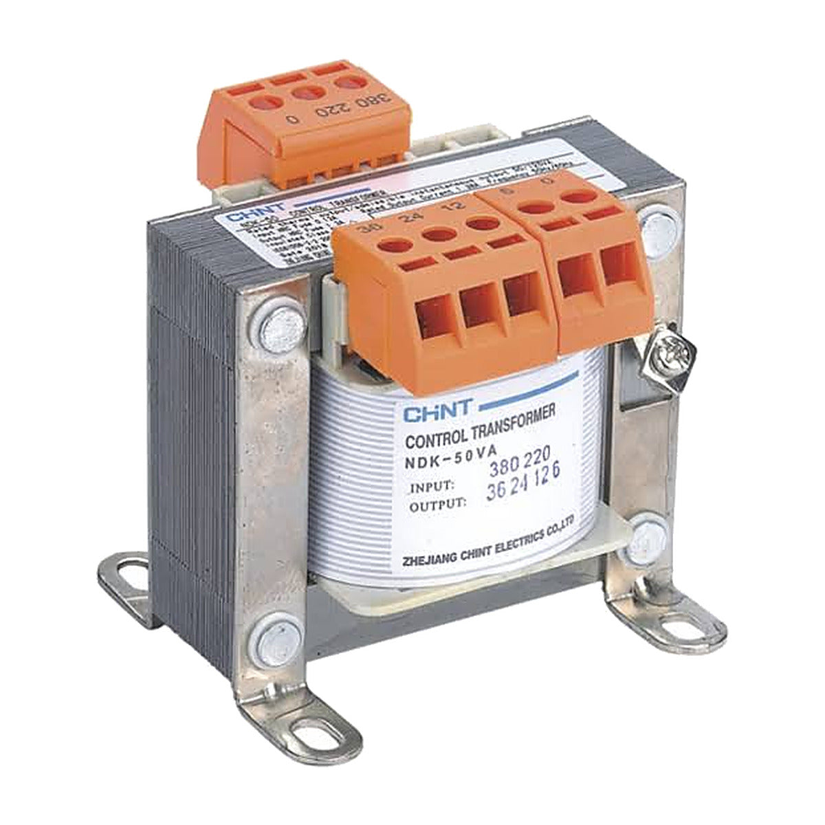 Transformador de control Chint 50 VA 110-220-440V a 6-12-24V NDK-50-1