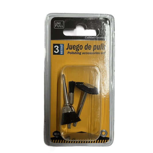 Juego de 3 piezas de cerdas de goma de mototool-1