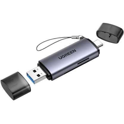 Lector de tarjetas SD y microSD UGREEN con USB A y C-2