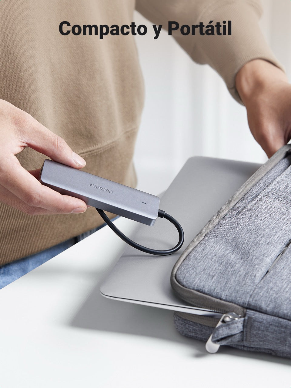 Concentrador UGREEN de USB-C a 4 USB-A-5