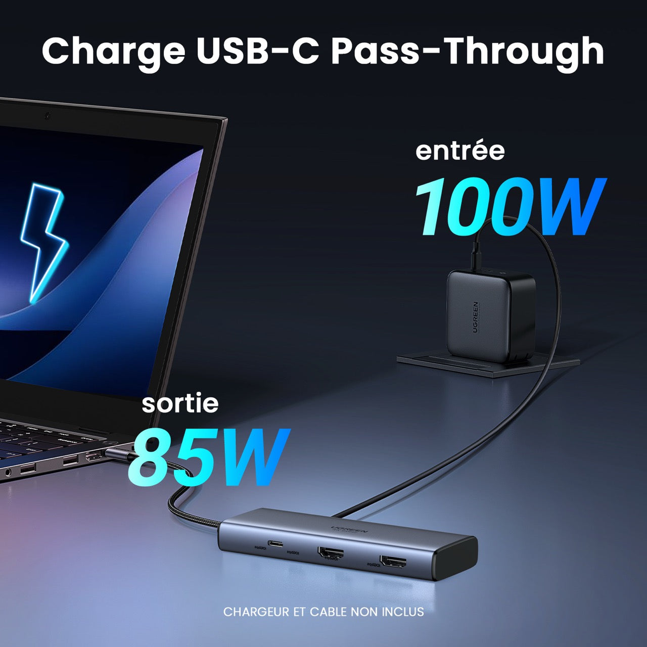 Concentrador UGREEN 7 en 1 de USB-C con 2xHDMI 4K a 60Hz-6