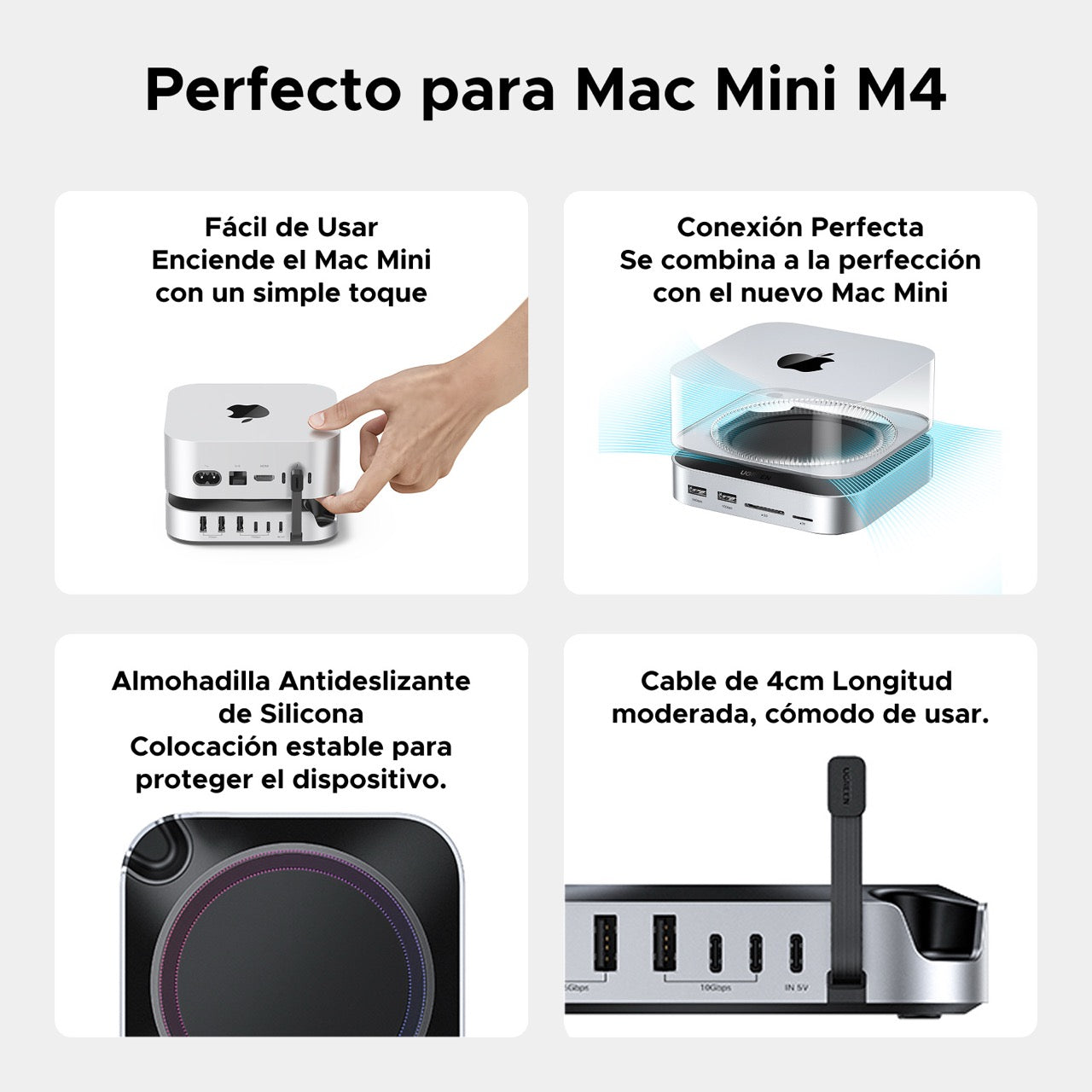Estación de acoplamiento UGREEN para Mac Mini M4-6