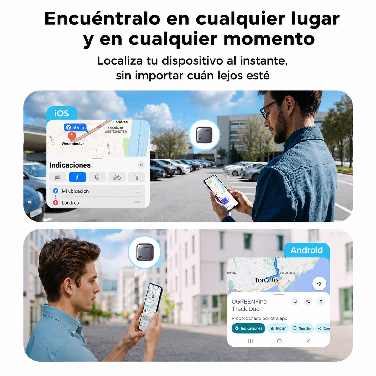 Localizador para Android o iOS UGREEN CM916