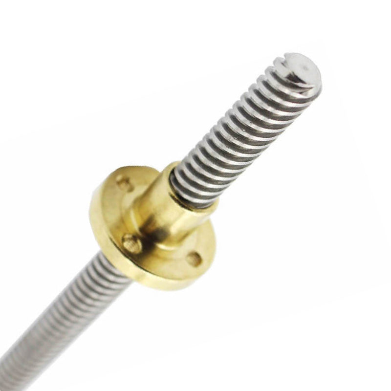 Varilla roscada con tuerca trapezoidal T8 de 400mm x 8mm-1
