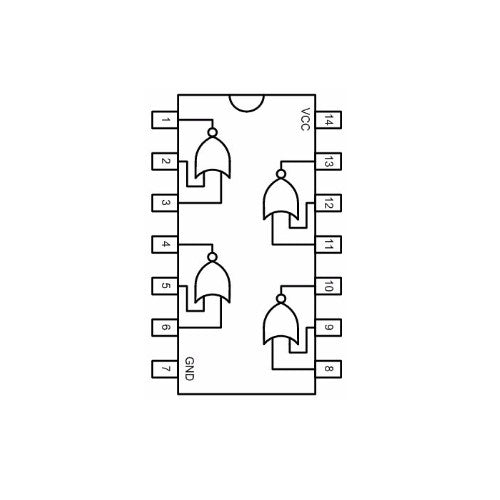 Compuerta NOR SN74HC02N - original Ti-2