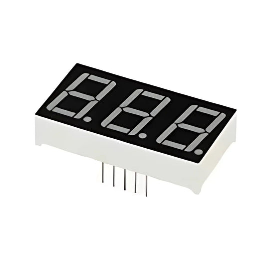 Display de 7 segmentos de 3 dígitos, cátodo común de 0.36"-1