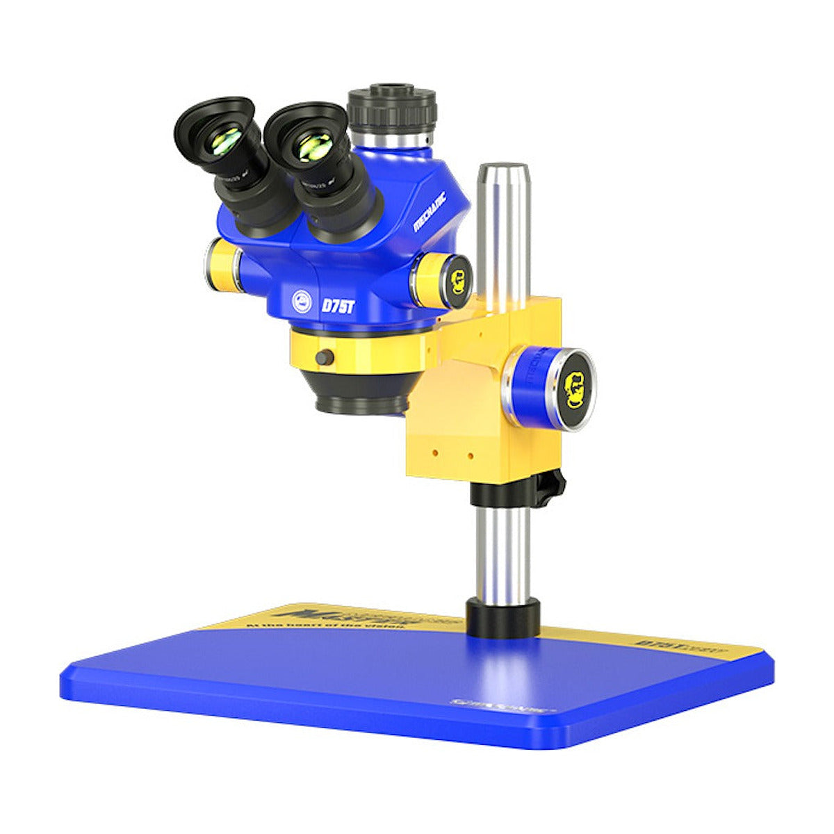 Microscopio trinocular estéreo Mechanic D75T con base B11-1