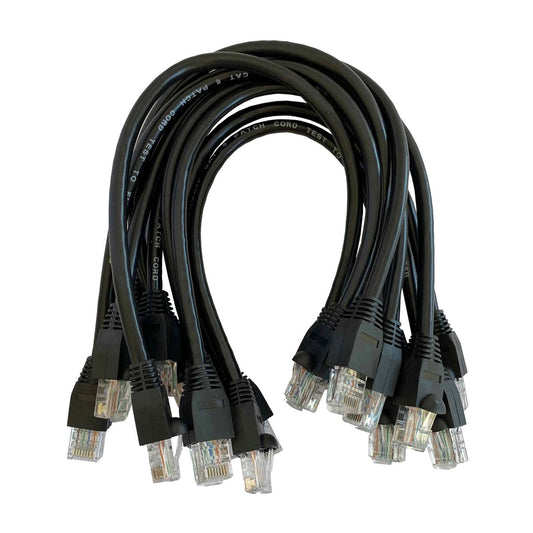 Cable de red N.A. CAT6 de 0.9m negro - 10 piezas-1