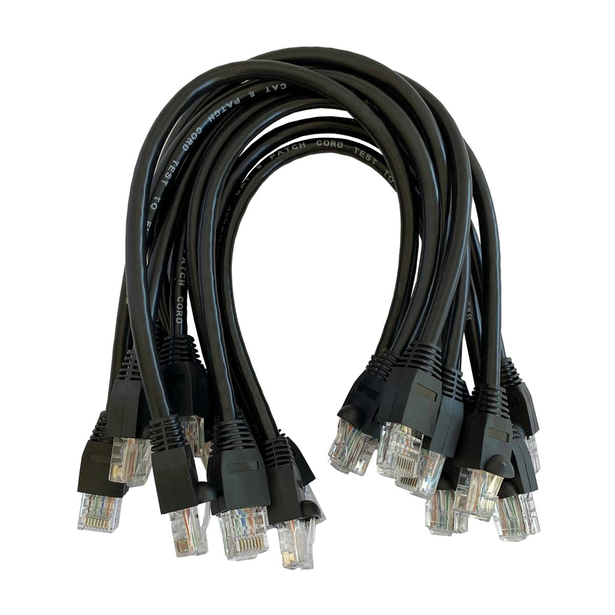 Cable de red N.A. CAT6 de 0.3m negro - 10 piezas-1
