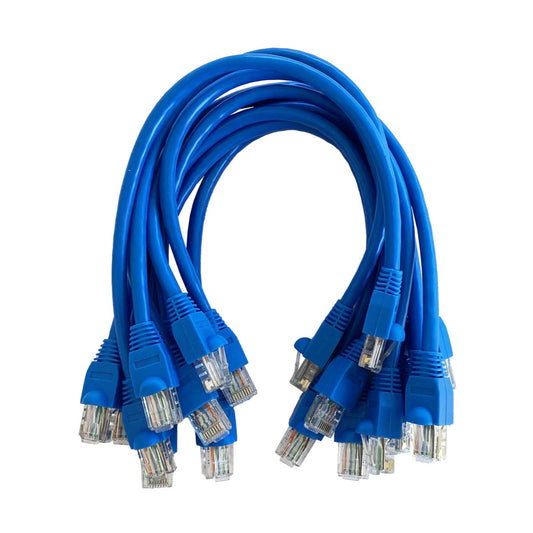 Cable de red N.A. CAT6 de 0.9m azul - 10 piezas-1