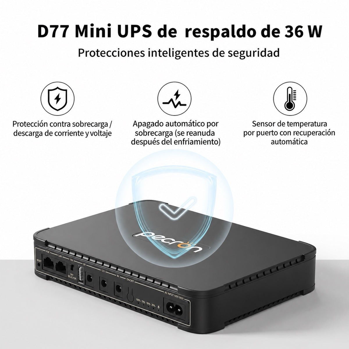 Mini UPS DC Precron D77 - 77 Wh