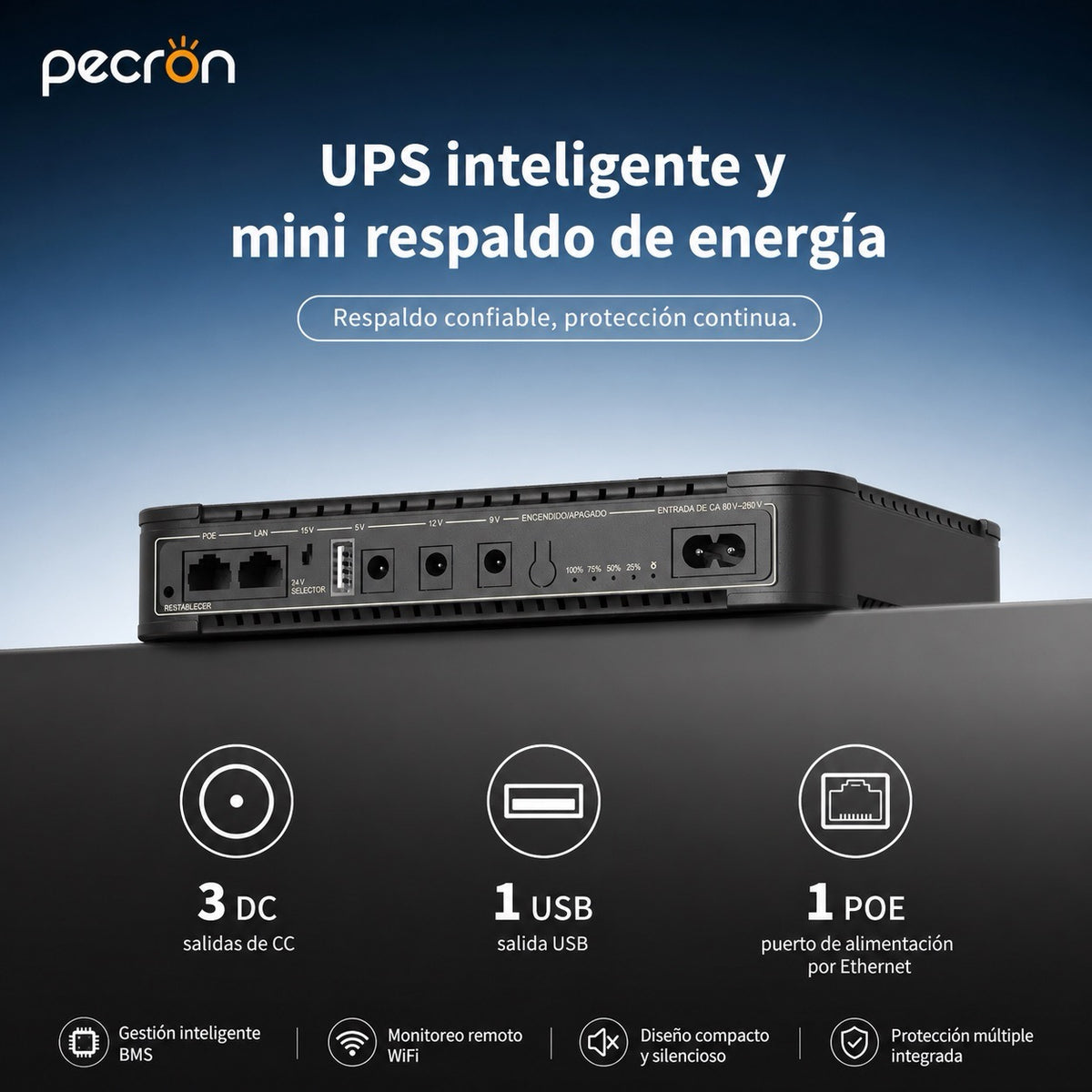 Mini UPS DC Precron D77 - 77 Wh