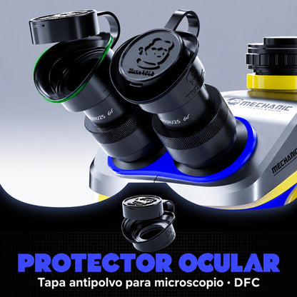 Protectores con tapa Mechanic DFC para oculares de microscopio, par-2