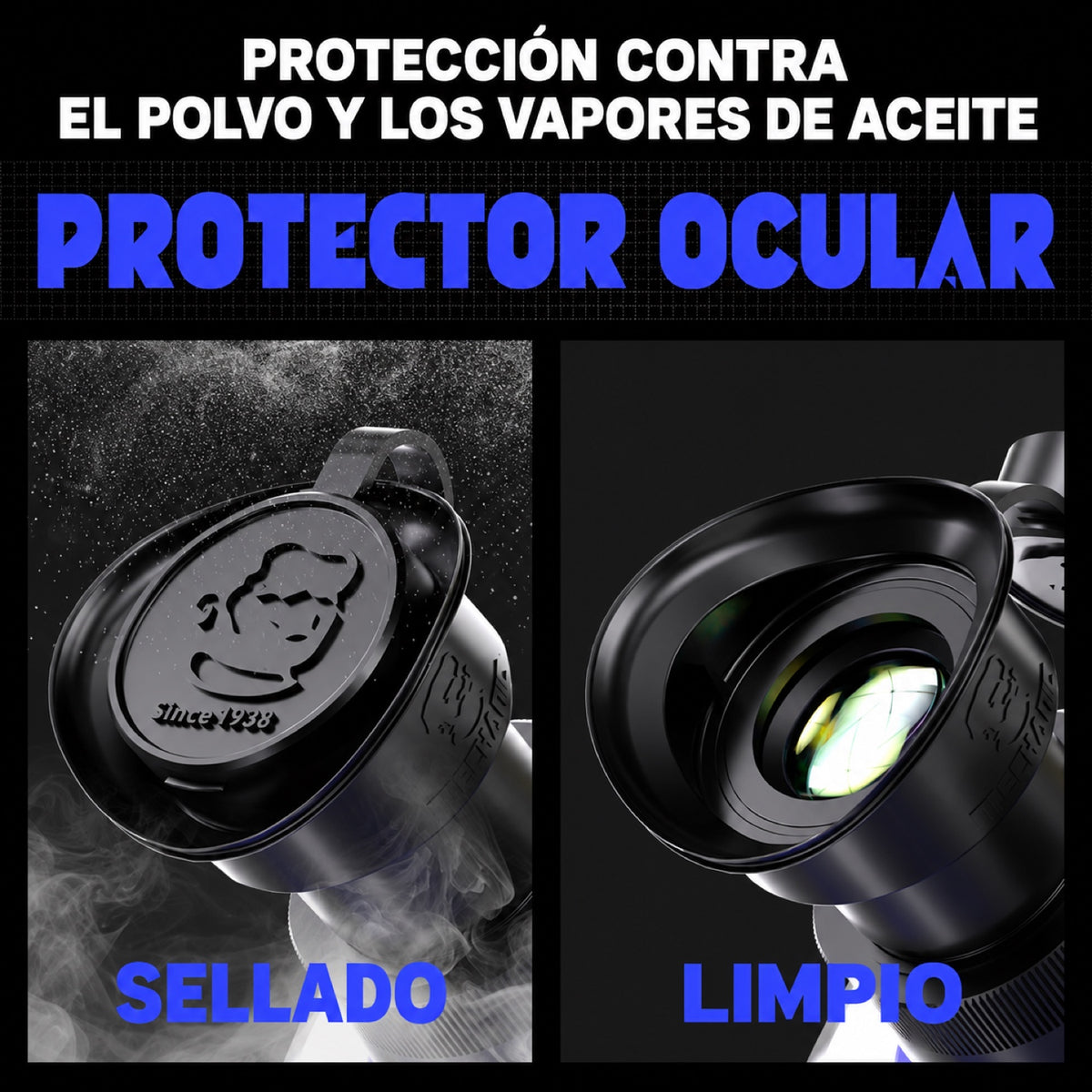 Protectores con tapa Mechanic DFC para oculares de microscopio, par-4