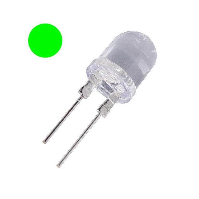 LED verde transparente de 10 mm-1