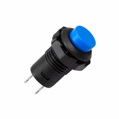 Pulsador con enclave DS-428 de 12mm 3A 125V - azul-2