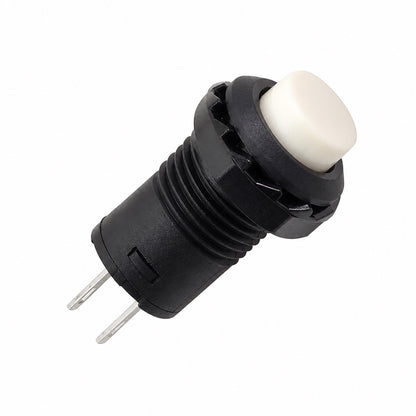 Pulsador con enclave DS-428 de 12mm 3A 125V - blanco-2