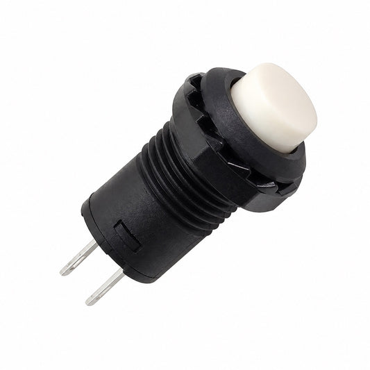 Pulsador con enclave DS-428 de 12mm 3A 125V - blanco-2