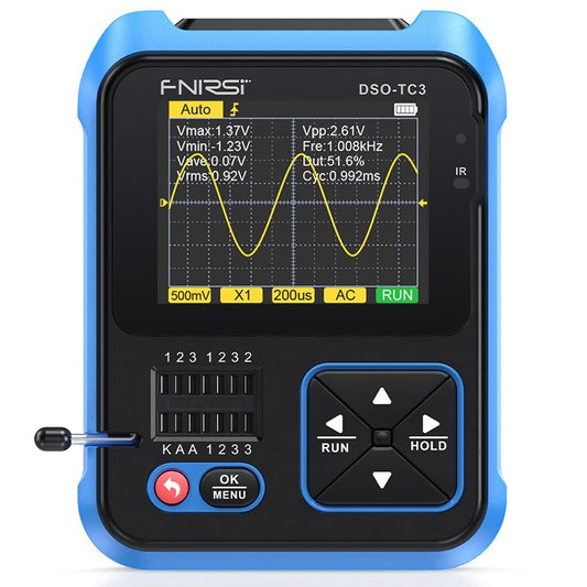 Osciloscopio portátil y tester de componentes Fnirsi DSO-TC3-1