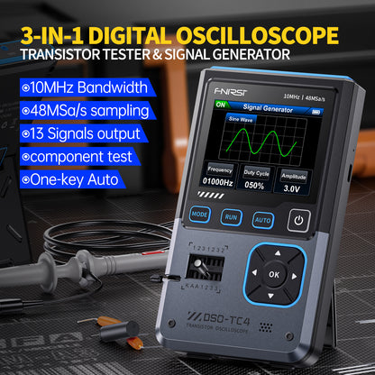 Osciloscopio portátil y tester de componentes Fnirsi DSO-TC4