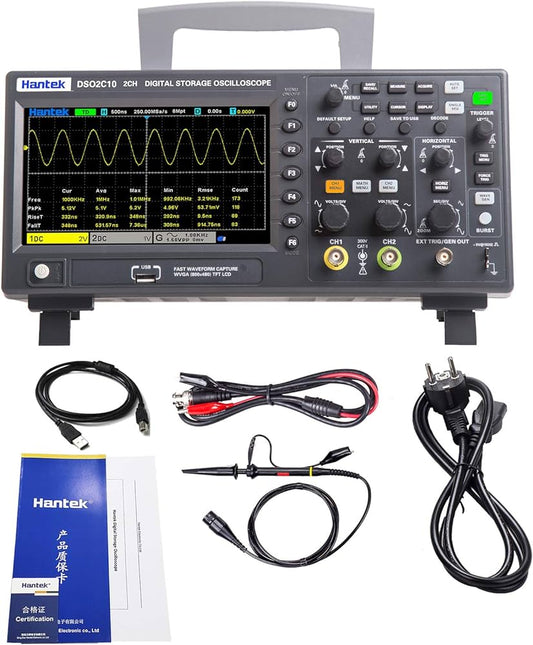 Osciloscopio Hantek DSO2C10 de 100Mhz y 2 canales-2