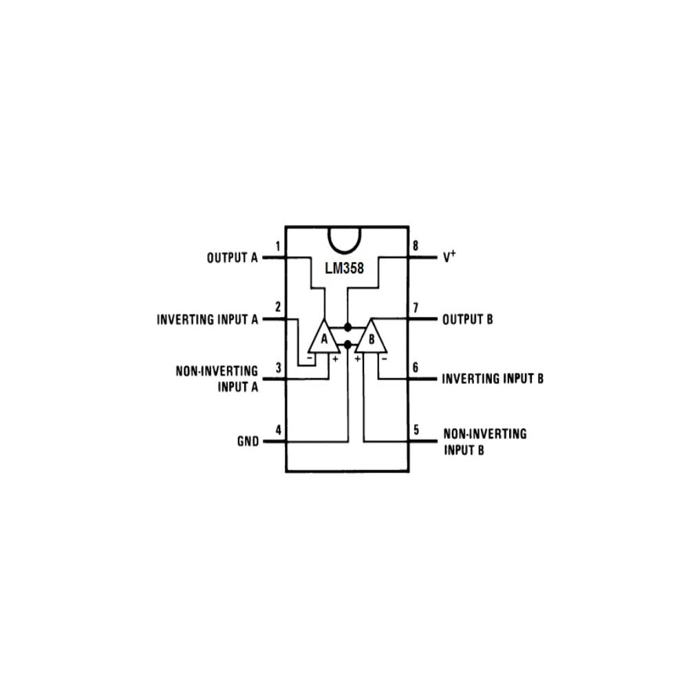 Amplificador Operacional LM358P - original Ti-2