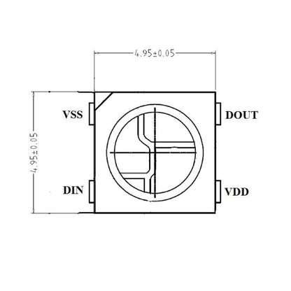 LED RGB SMD 5050 WS2812B-2