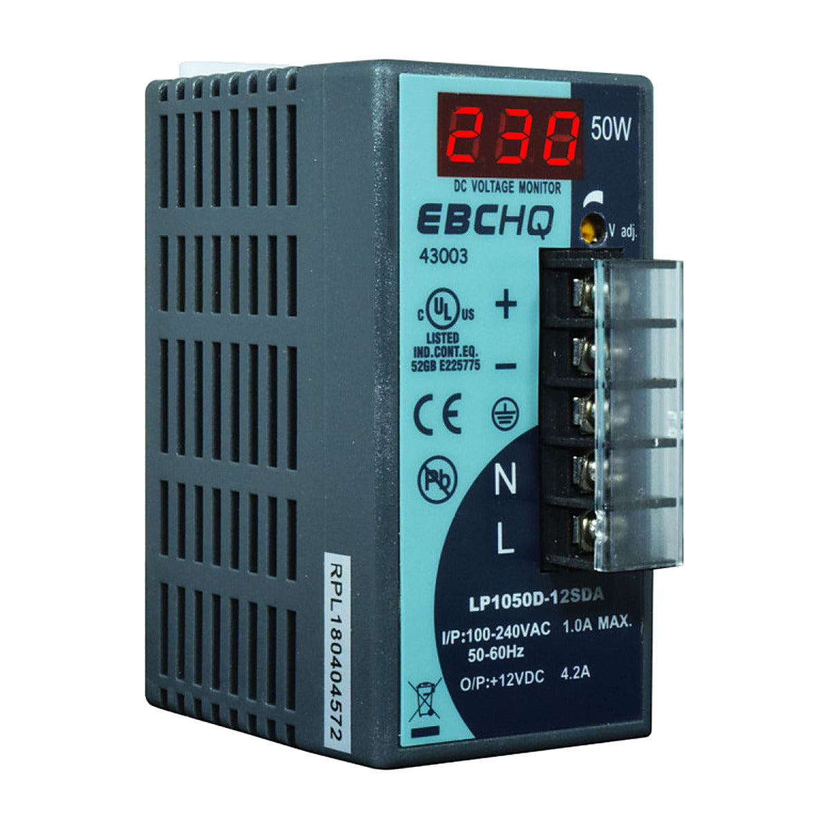 Fuente de poder EBCHQ 50W 12 VDC 43003-1