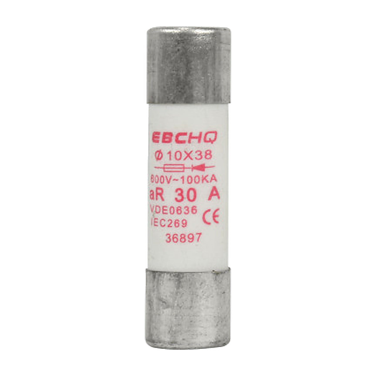 Fusible ultrarrápido aR EBCHQ de 30A 10x38 mm-1