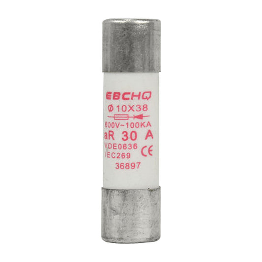 Fusible ultrarrápido aR EBCHQ de 30A 10x38 mm-1