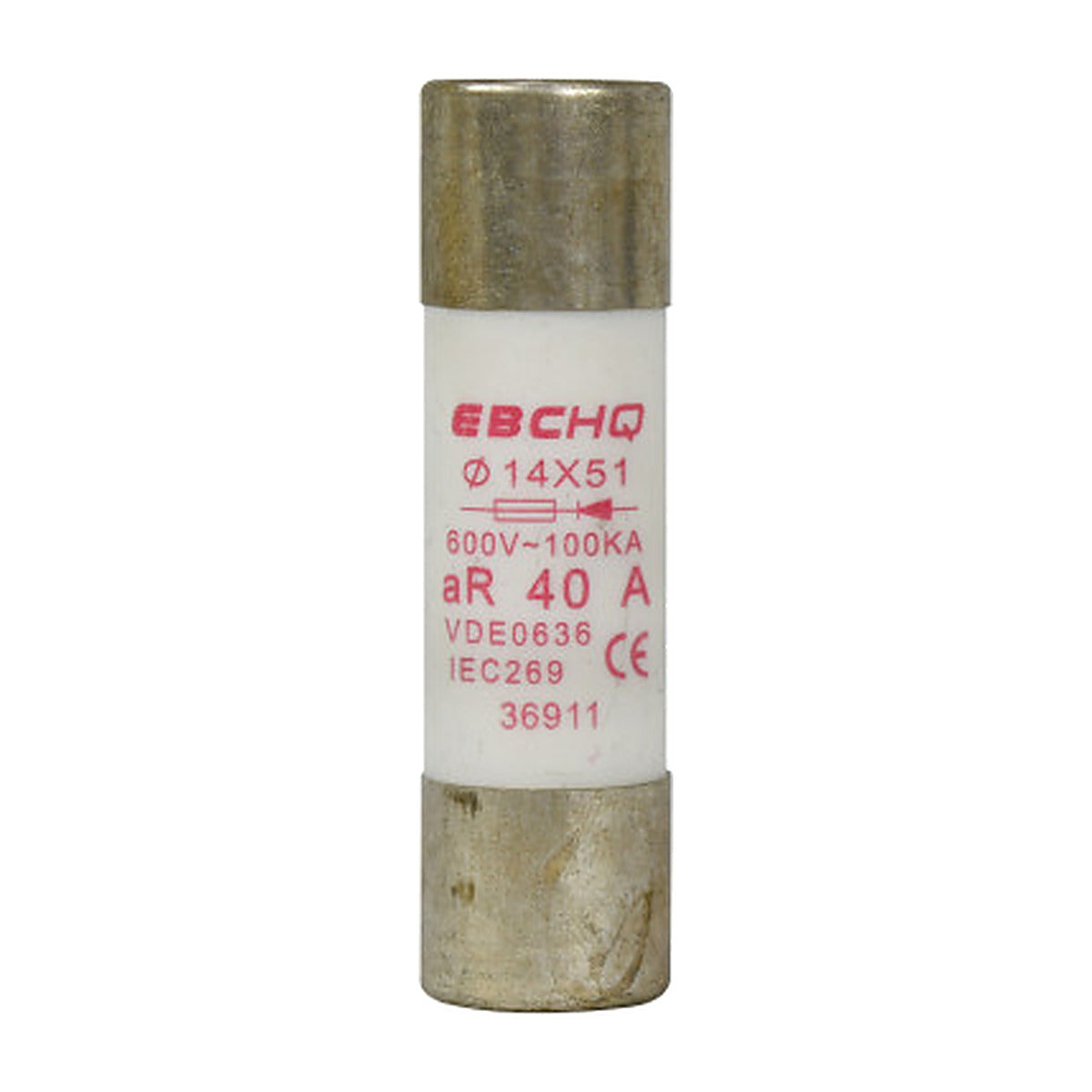 Fusible ultrarrápido aR EBCHQ de 40A 14x51 mm-1