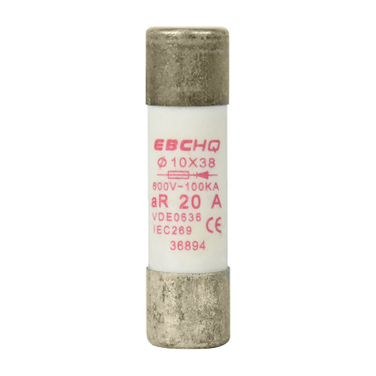 Fusible ultrarrápido aR EBCHQ de 20A 10x38 mm-1