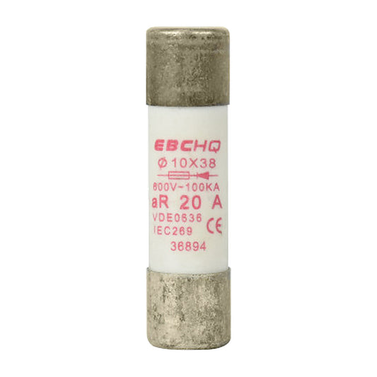 Fusible ultrarrápido aR EBCHQ de 20A 10x38 mm-1