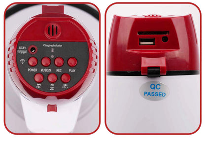 Megáfono N.A. recargable con BT, SD, USB y grabadora 50W-3