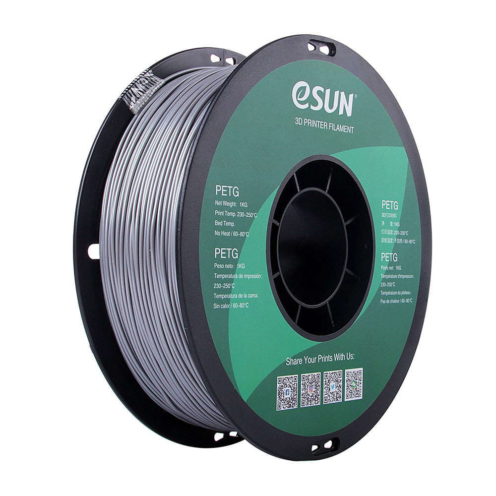 Filamento eSUN PETG plateado-1
