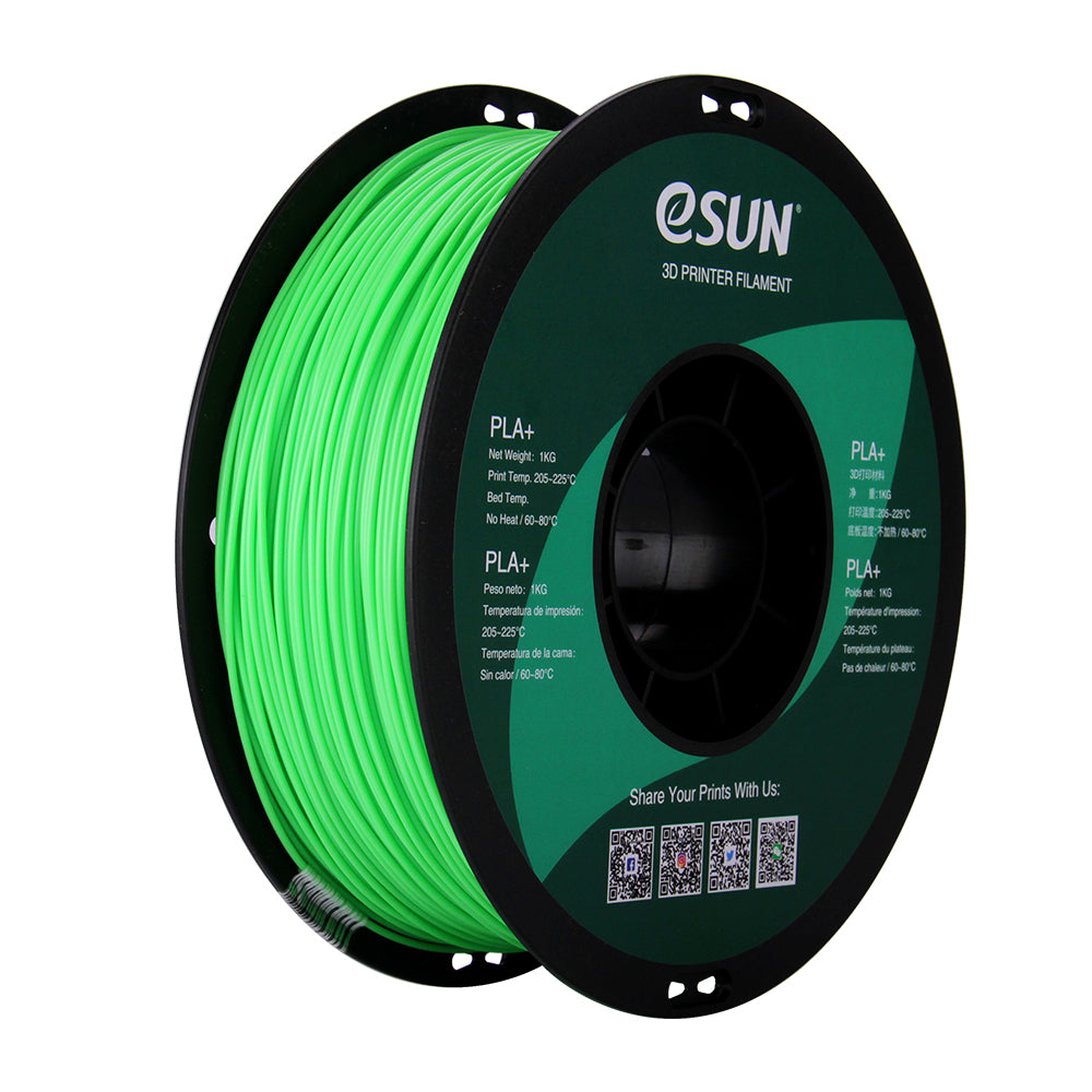 Filamento eSUN PLA+ verde claro-1