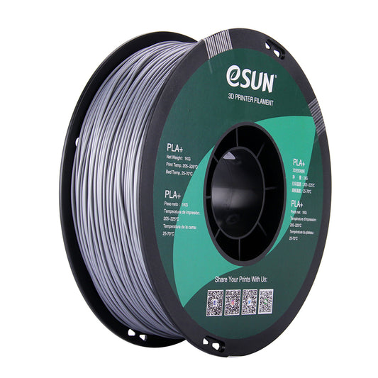 Filamento eSUN PLA+ plateado-1