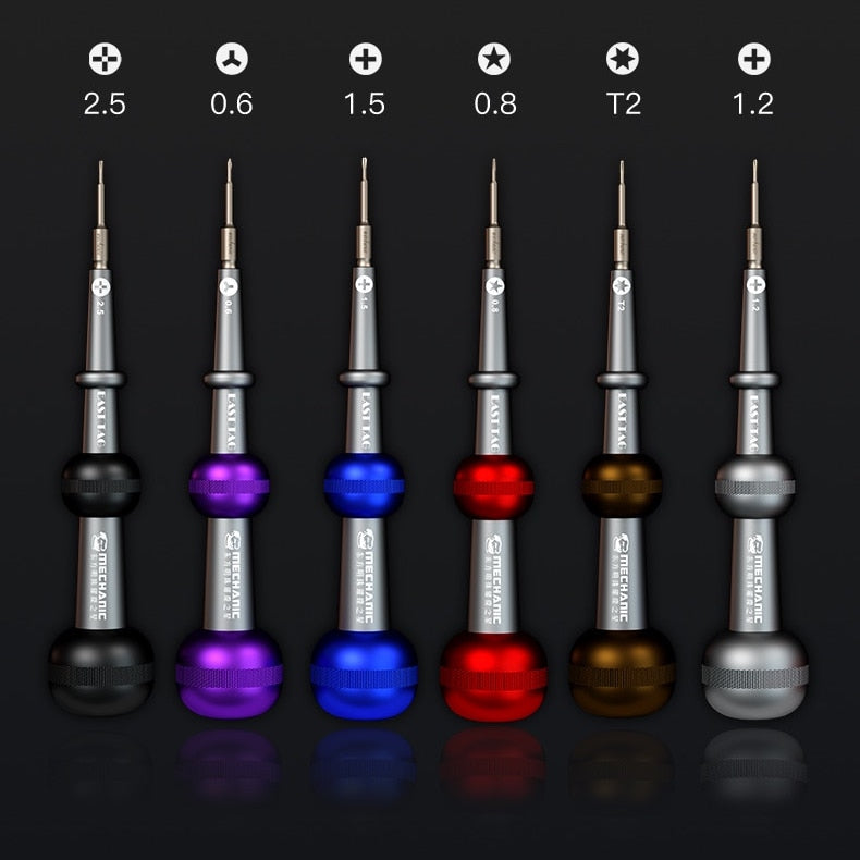 Set de 6 desarmadores de precisión profesionales Mechanic EastTag Max-2