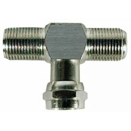 Conector N.A. de coaxial en T, 2 hembras y 1 macho-1