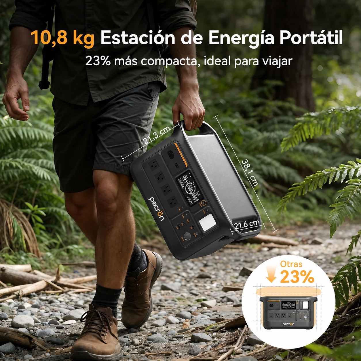 Estación eléctrica portátil Pecron F1000LFP