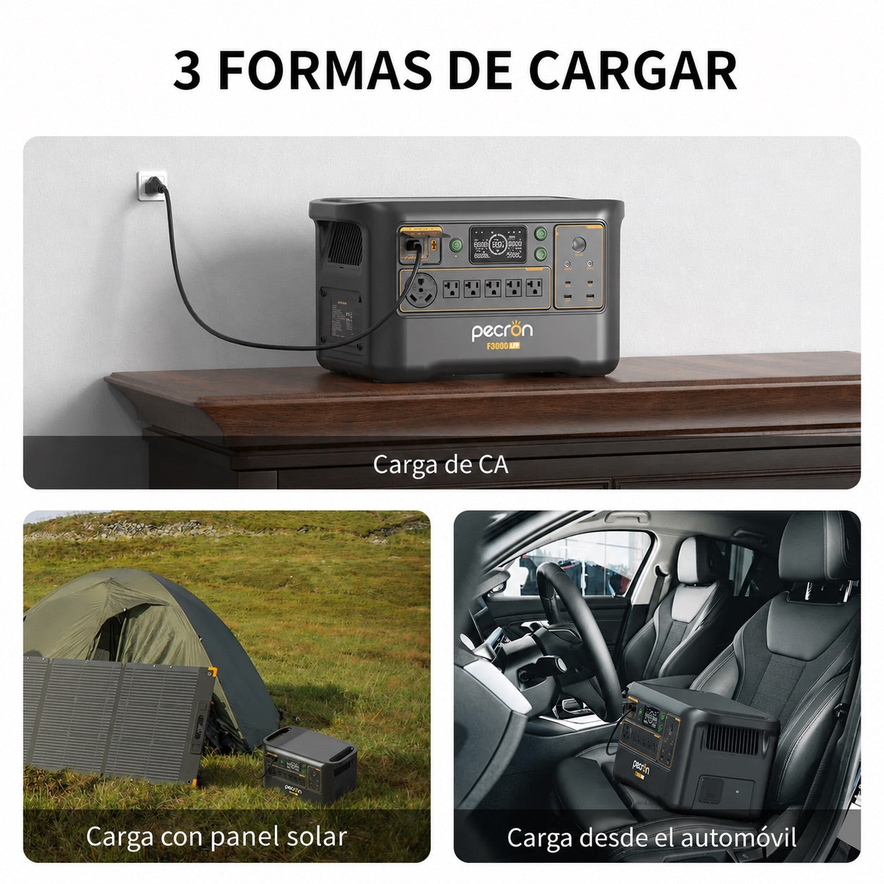 Estación eléctrica portátil Pecron F3000LFP
