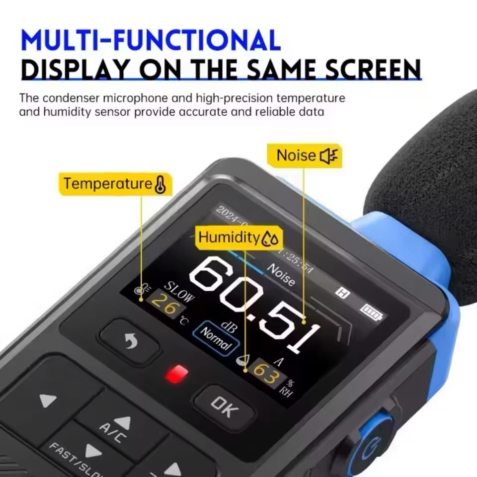 Medidor de nivel de sonido Fnirsi FDM-02-3